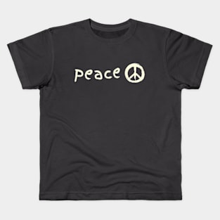 Classic Cream Peace Symbol Kids T-Shirt